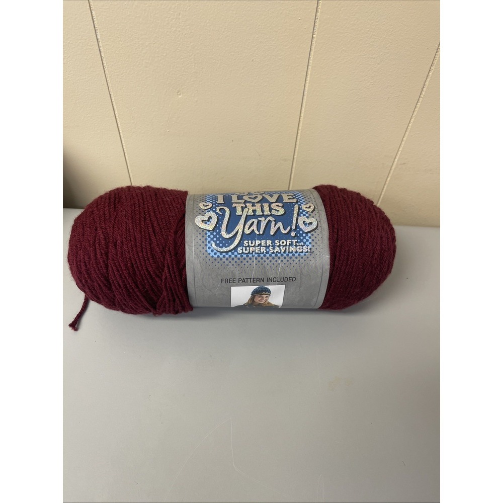 I Love This Yarn! Aubergine 50 355 Yards New Dye Lot 655185 Classic Rich Deep